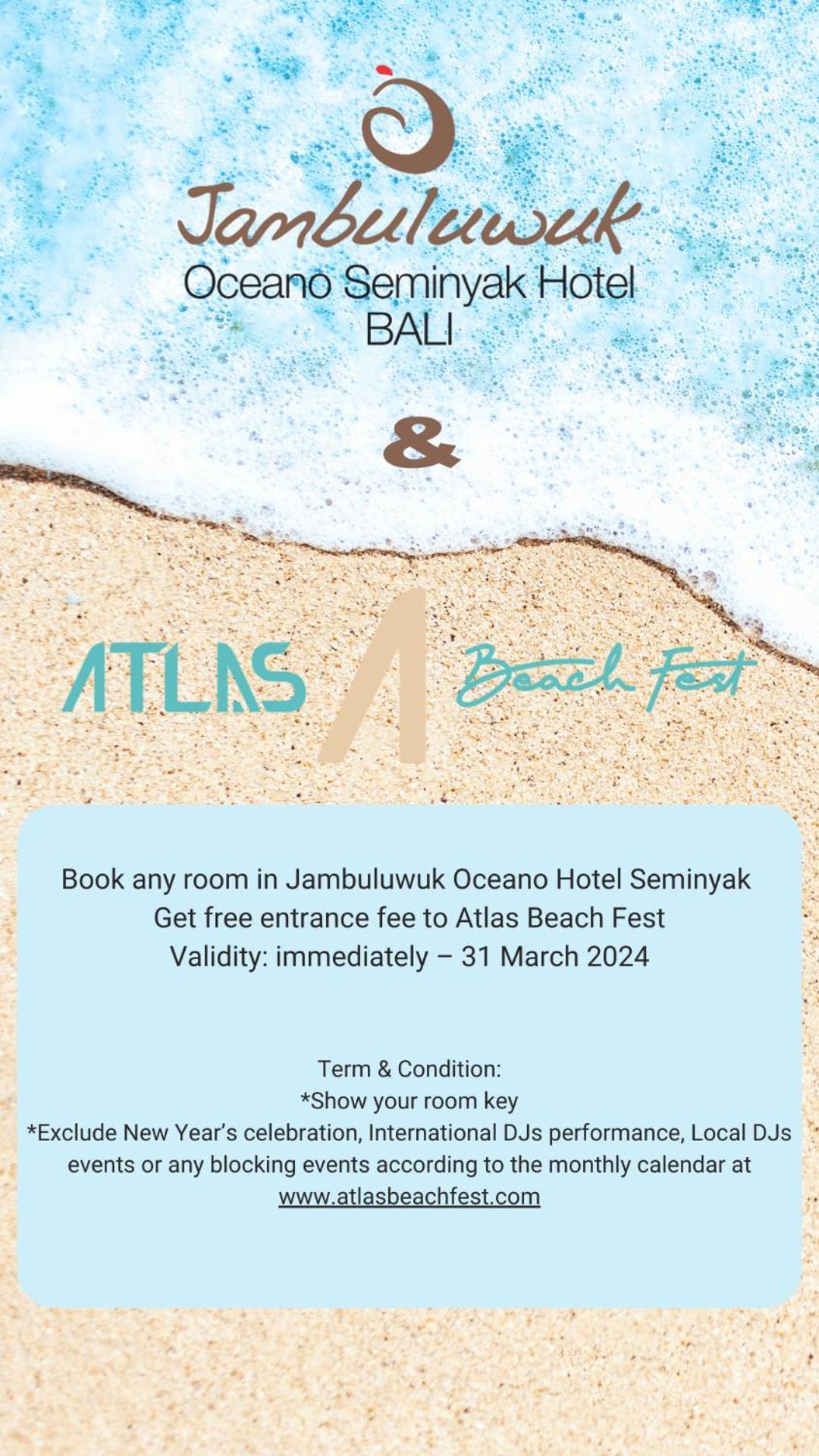 ジャンブルウック オセアノ スミニャック ホテル エクステリア 写真 Atlas Beach Fest